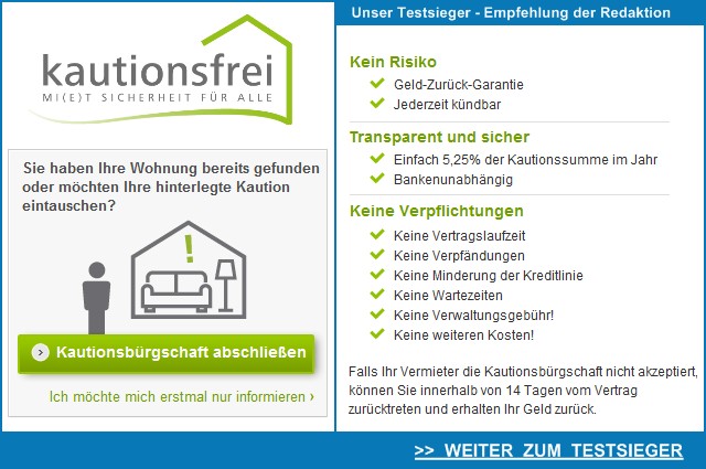 Mietkaution zurückholen und sparen mit einer Mietkautionsversicherung